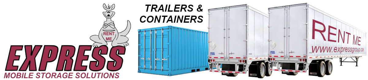 Express Mobile Storage Solutions logo & container storage trailers for rent near Toronto